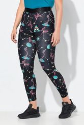 Damskie Legginsy sportowe szybkoschnące kieszenie z recyklingu. Czarne legginsy damskie Ulla Popken, plus size, bez wzorów, z elastanu, z podwyższonym stanem. Za 239.99 zł.
