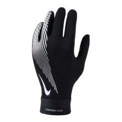 Rękawiczki Dziecięce Academy ThermaFit Logo Gloves. Białe rękawiczki dziecięce Nike, bez wzorów, z elastanu. Za 89.99 zł.
