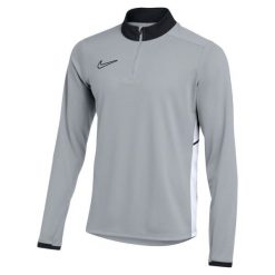 Bluza dresowa sportowa męska Dri-Fit Academy 25 Drill Top. Szare bluzy sportowe męskie Nike, m, bez wzorów, z dresówki, bez kaptura, trekkingowe, dri-fit (nike). Za 179.99 zł.
