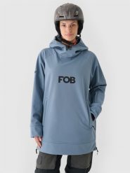 4F Bluza snowboardowa z softshellu membrana 5000 damska - granatowa XS. Niebieskie bluzy damskie 4f, na zimę, m, bez wzorów, z dzianiny, z kapturem. Za 399.99 zł.