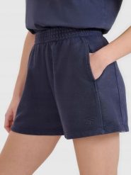 SPODENKI DAMSKIE 4F DRESOWE TSHOF609 KRÓTKIE KOLOR SZARY. Szare szorty sportowe damskie 4f, na lato, l, bez wzorów, z dresówki, eleganckie, do biegania. Za 99.99 zł.