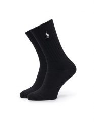 Polo Ralph Lauren Skarpety długie 455846847001 Czarny. Czarne skarpety damskie Polo Ralph Lauren, bez wzorów, z bawełny. Za 89.99 zł.