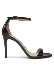 Stuart Weitzman Sandały Nudist II Sandal SJ995 Czarny. Czarne sandały damskie Stuart Weitzman, bez wzorów, ze skóry, bez obcasa, na szpilce, bez zapięcia. Za 1,229.00 zł.