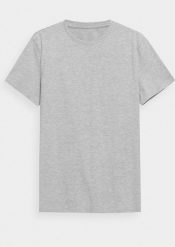 4f Tshirt Chłodny Jasny Szary Melanż TTSHM536 r. M. Szare t-shirty męskie 4f, m, bez wzorów, bez kołnierzyka. Za 46.35 zł.