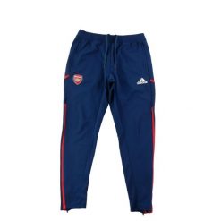 Second life - Spodnie dresowe męskie Premier League Arsenal Adidas - Jak nowy. Niebieskie spodnie sportowe męskie Adidas, m, bez wzorów, z dresówki, do biegania. Za 127.76 zł.