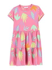 Coccodrillo Sukienka codzienna WC5129202VGC Różowy Regular Fit. Czerwone sukienki dla dziewczynek COCCODRILLO, bez wzorów, z bawełny, bez ramiączek. Za 39.99 zł.