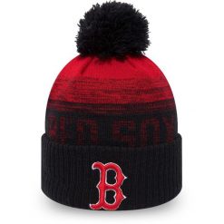 Bonnet New Era MLB Sport Knit Boston Red Sox. Czarne czapki i kapelusze męskie New Era, bez wzorów, sportowe. Za 217.00 zł.