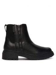 Clarks Botki Orinoco 3 zip Wp 26327122 Czarny. Czarne botki damskie Clarks, bez obcasa, na płaskiej podeszwie, bez zapięcia. Za 569.99 zł.