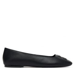 Baleriny DKNY. Czarne baleriny damskie DKNY, bez wzorów, bez obcasa. Za 489.99 zł.
