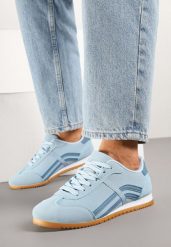 Niebieskie Sneakersy Typu Klasyczne Tenisówki Zdobione Przeszyciami Zardiva. Niebieskie trampki i tenisówki damskie Renee, z aplikacjami, z jeansu, eleganckie, bez zapięcia. Za 69.99 zł.