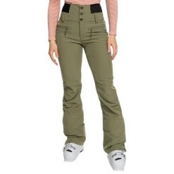 Spodnie narciarskie damskie Roxy Rising High Shell Snow. Zielone spodnie materiałowe damskie Roxy, s, bez wzorów, z elastanu. Za 522.00 zł.