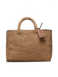 Manebi Torebka Sunset Bag Large V 2.2 AB Beżowy. Brązowe torebki do ręki damskie Manebi, bez wzorów, z tworzywa sztucznego, bez dodatków. Za 909.99 zł.
