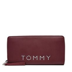 Portfel Tommy Jeans. Czerwone portfele damskie Tommy Jeans, bez wzorów, z jeansu. Za 189.99 zł.