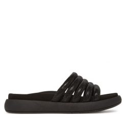 Klapki Gabor. Czarne klapki damskie Gabor, bez wzorów, bez obcasa. Za 399.99 zł.