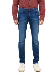 Męskie Spodnie Jeansowe Mustang Style Vegas Slim Denim Blue 1014857 5000 883. Niebieskie spodnie materiałowe męskie Mustang, l, bez wzorów, z denimu. Za 219.99 zł.