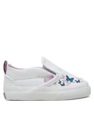 Vans Tenisówki Slip-On VN000D0SAHP1 Biały. Białe buty sportowe dziewczęce Vans, bez wzorów, z materiału, bez zapięcia, tenisowe. Za 119.99 zł.