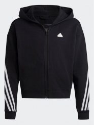 Adidas Bluza Future Icons 3-Stripes IC0118 Czarny Loose Fit. Czarne bluzy dla dziewczynek Adidas, bez wzorów, z bawełny, bez ramiączek, bez kaptura. Za 149.99 zł.