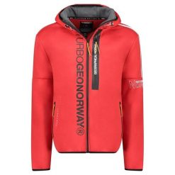 Bluza męska Geographical Norway FREESTYLE DB RED 054, czerwona. Czerwone bluzy męskie Geographical Norway, m, bez wzorów, z bawełny, bez kaptura. Za 159.00 zł.