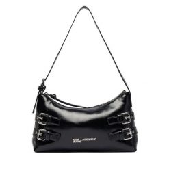 Torebka Karl Lagerfeld Jeans. Czarne torebki do ręki damskie Karl Lagerfeld Jeans, bez wzorów, z jeansu, klasyczne, bez dodatków. Za 639.99 zł.