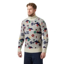 Sweter 1/4 zip Helly Hansen Arctic Icelander. Białe swetry przez głowę męskie Helly Hansen, bez wzorów, bez kołnierzyka. W wyprzedaży za 713.00 zł.