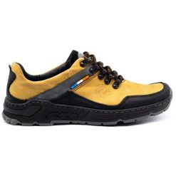 Olivier Męskie buty trekkingowe skórzane 292GT żółte. Żółte trekkingi męskie na jesień. Za 319.69 zł.