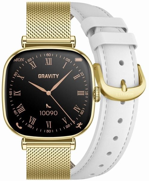 Smartwatch Gravity SMARTWATCH DAMSKI GRAVITY GT32-2 - ROZMOWY BLUETOOTH, DODATKOWY PASEK (sg047b). Paski damskie Gravity, bez wzorów. Za 175.62 zł.