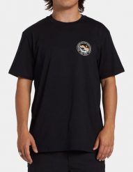Koszulka T-shirt Billabong Rockies czarna. Czarne koszulki sportowe męskie Billabong, s, bez wzorów, z bawełny, bez kołnierzyka, bez ramiączek, na fitness i siłownię. Za 139.45 zł.