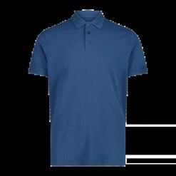 Koszulka męska turystyczna CMP 31T7497V. Niebieskie koszulki polo męskie CMP, m, bez wzorów, z materiału, sportowe, bez ramiączek. Za 239.00 zł.