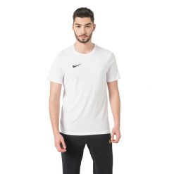 Koszulka Nike Dri-Fit Park 20 Biała Męska. Białe koszulki sportowe męskie Nike, m, bez wzorów, z bawełny, bez kołnierzyka, bez ramiączek, na fitness i siłownię, dri-fit (nike). Za 89.99 zł.