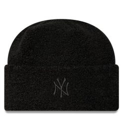 Czapka New Era. Czarne czapki i kapelusze damskie New Era, na zimę, bez wzorów. Za 169.99 zł.