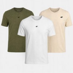 ZESTAW KOSZULEK MĘSKICH 4F T-SHIRT KOMPLET 3PAK. T-shirty męskie 4f, m, bez wzorów, z bawełny, sportowe, bez kołnierzyka. Za 181.98 zł.
