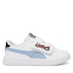 Sneakersy Puma. Białe trampki i tenisówki chłopięce Puma, bez wzorów, bez zapięcia. Za 199.99 zł.
