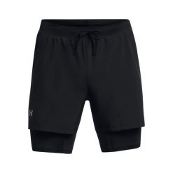 Szorty 2 w 1 Under Armour Launch 5". Czarne szorty damskie Under Armour, s, bez wzorów, z dzianiny. Za 357.99 zł.