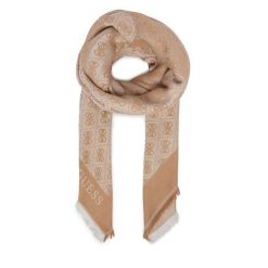 Chusta Guess. Brązowe szaliki i chusty damskie Guess, z aplikacjami. Za 239.99 zł.