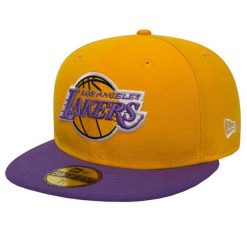 Czapka z daszkiem męska New Era Los Angeles Lakers NBA Basic Cap. Żółte czapki i kapelusze męskie New Era, bez wzorów, z poliesteru, sportowe. Za 149.99 zł.