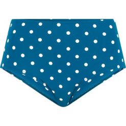 Figi bikini, szybko schnące bonprix niebieskozielono-biały w kropki. Niebieskie bikini damskie bonprix, w kropki. Za 59.99 zł.