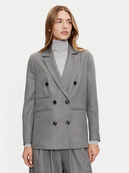 Haveone Marynarka JVI-M032 Szary Regular Fit. Szare żakiety damskie Haveone, m, bez wzorów, z syntetyku. Za 389.99 zł.