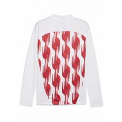 Męska bluza przedmeczowa z zamkiem 1/4 Girona FC PUMA White Red. Białe bluzy męskie Puma, m, bez wzorów, bez kaptura, do piłki nożnej. Za 359.00 zł.