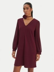 Rinascimento Sukienka koktajlowa CFC0126757003 Bordowy Regular Fit. Czerwone sukienki damskie Rinascimento, xs, bez wzorów, z syntetyku, wizytowe, bez kołnierzyka, bez ramiączek. Za 359.99 zł.