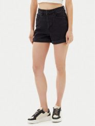 Volcom Szorty jeansowe Weelow B2012300 Czarny Slim Fit. Czarne szorty damskie Volcom, bez wzorów, z bawełny. Za 199.99 zł.