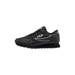 Sneakersy damskie Fila Orbit Low. Czarne obuwie sportowe damskie Fila, bez wzorów, trekkingowe. Za 199.99 zł.