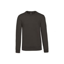 Bluza z okrągłym dekoltem Kariban. Szare bluzy męskie KARIBAN, m, bez wzorów, bez kaptura. Za 185.50 zł.