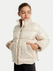 Mayoral Kurtka zimowa 7485 Beżowy Regular Fit. Brązowe buty zimowe dziewczęce Mayoral, na zimę, bez wzorów, z syntetyku, bez kaptura. Za 249.99 zł.