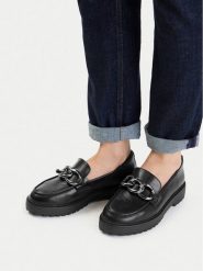 DeeZee Loafersy WS5621-18A Czarny. Czarne mokasyny damskie DeeZee, z syntetyku. Za 139.99 zł.