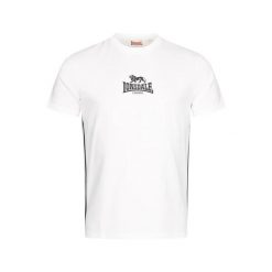 T-shirt o klasycznym kroju Lonsdale Shegra. Białe t-shirty męskie Lonsdale, bez wzorów, klasyczne, bez kołnierzyka. Za 147.50 zł.