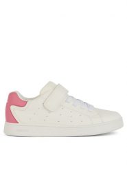 Geox Sneakersy J Eclyper J36LRA 000BC C0563 M Biały. Białe buty sportowe dziewczęce Geox, bez wzorów, ze skóry, bez zapięcia. Za 139.99 zł.