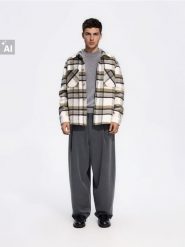 Koszula regular fit z domieszką wełny - złamana biel. Koszule męskie Reserved, l, bez wzorów, z dzianiny, bez kołnierzyka, bez ramiączek. Za 179.99 zł.