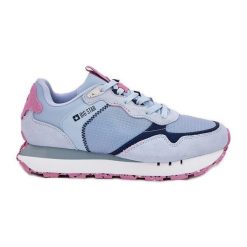 Zamszowe Lekkie Buty Sportowe Damskie Big Star RR274236 HI-POLY System Niebieskie. Niebieskie obuwie sportowe damskie bez wzorów, z zamszu. Za 371.03 zł.