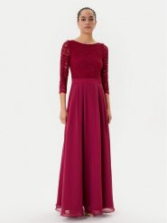 Swing Sukienka wieczorowa 5AI11800 Bordowy Regular Fit. Czerwone sukienki damskie Swing, bez wzorów, z syntetyku, wizytowe, bez kołnierzyka, bez ramiączek. Za 869.99 zł.