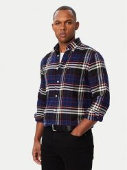 Tommy Hilfiger Koszula Hero Flannel MW0MW44592 Granatowy Regular Fit. Niebieskie koszule męskie Tommy Hilfiger, l, bez wzorów, z bawełny, bez kołnierzyka, bez ramiączek. Za 449.99 zł.